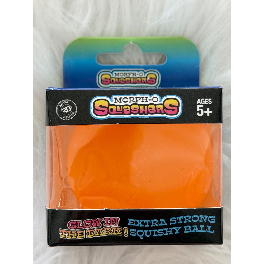 Morph-O Squashers Glow in the Dark Extra Strong Squishy Ball Orange TY81116